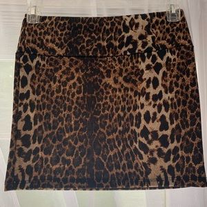 Cheetah print mini skirt